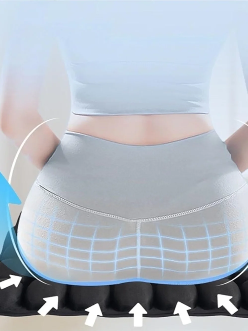 Black Padded Bubble Seat Cushion